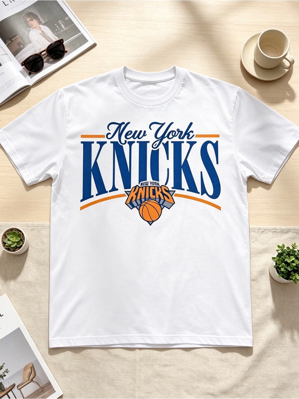 New York Knicks Graphic Tee - White